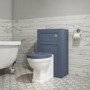 Baxenden Soft Close Wood Toilet Seat - Matt Blue