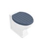 Baxenden Soft Close Wood Toilet Seat - Matt Blue