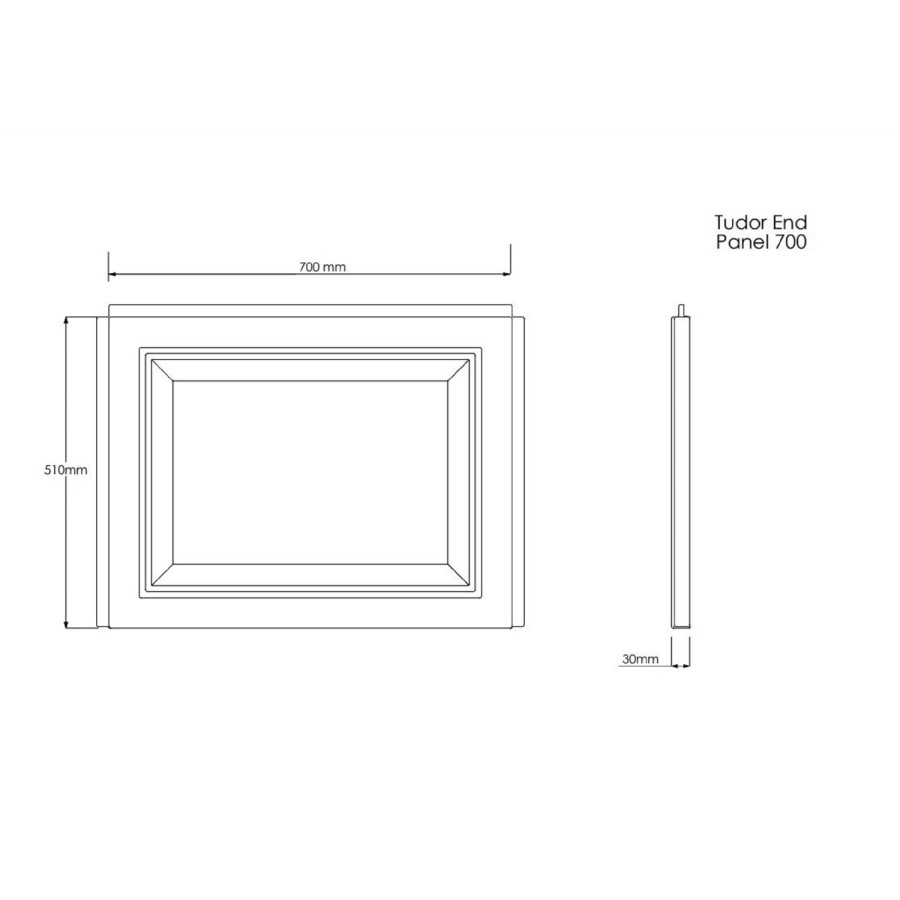 700mm Delano End Bath Panel