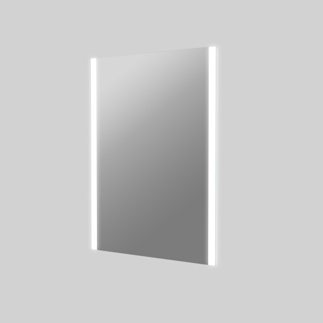 Rectangular Heated Bathroom Mirror with Lights & Shaver Socket 600 x 800mm -Pegasus