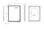 Rectangular LED Bathroom Mirror with Demister & Shaver Socket 600x800mm -Ariel  