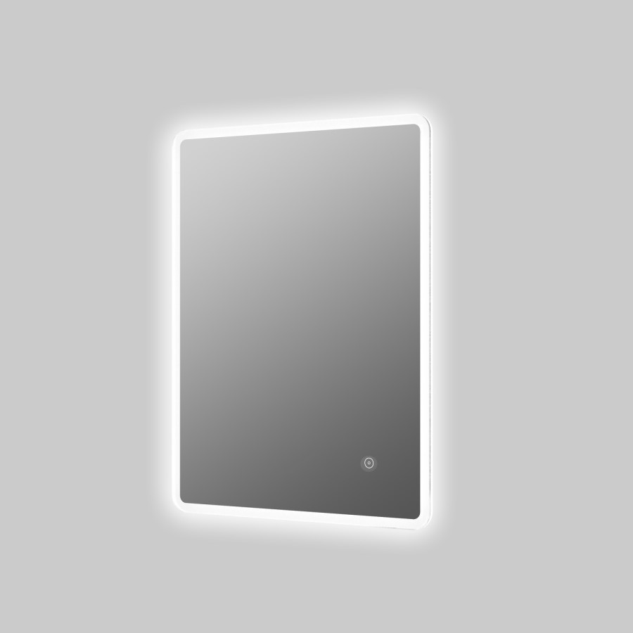 Rectangular LED Bathroom Mirror with Demister & Shaver Socket 600x800mm -Ariel  