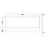 1500mm Wooden Light Grey Front Bath Panel - Pendle