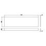 1700mm Dark Grey Front Bath Panel - Pendle