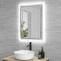 Rectangular LED Bathroom Mirror with Demister 600 x 800mm -Izar  