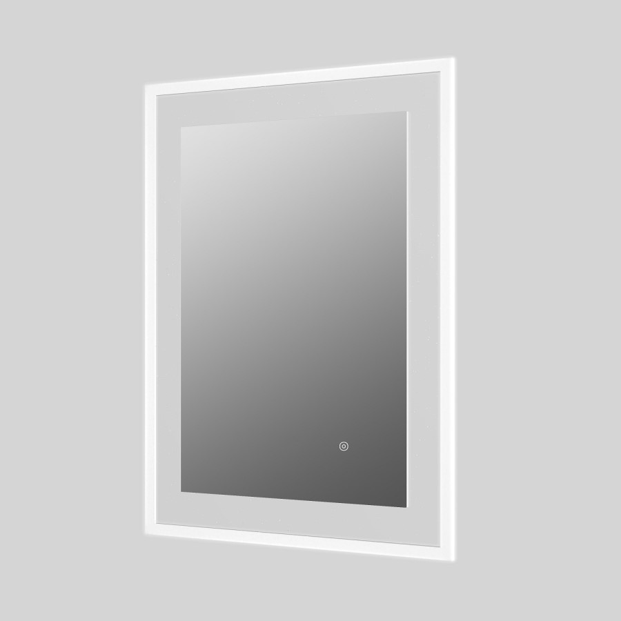 Rectangular LED Bathroom Mirror with Demister 600 x 800mm -Izar  