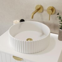 Round Countertop Basin Fluted 360mm - Oregon