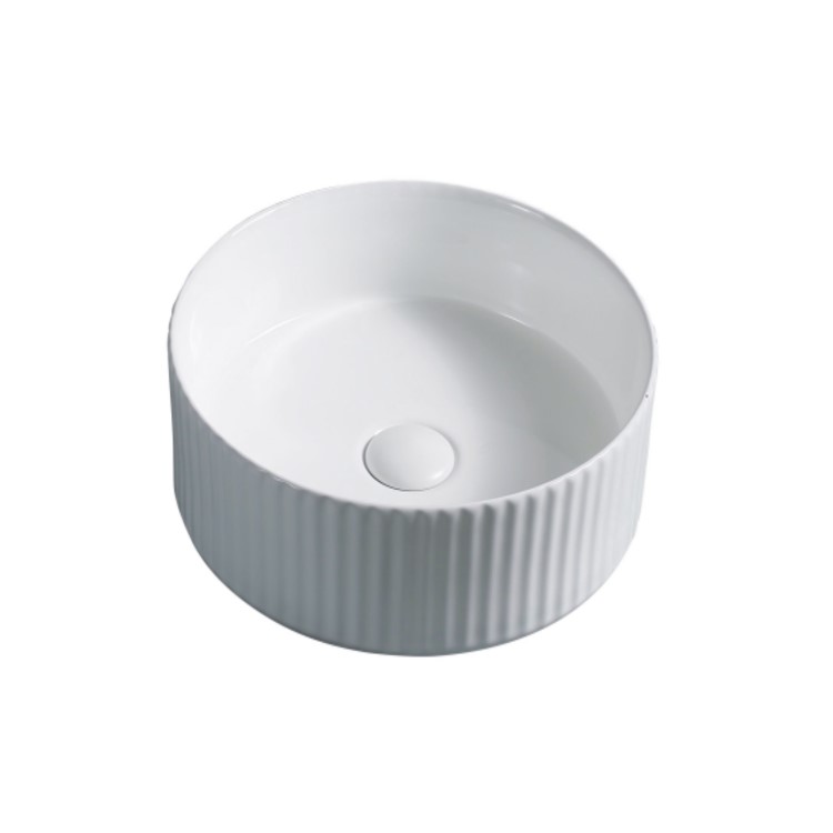 Round Countertop Basin Fluted 360mm - Oregon