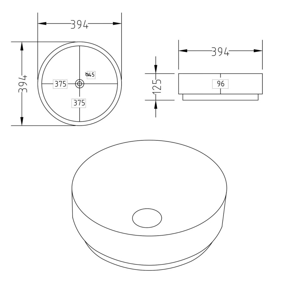 Grade A2 - 800mm White Wall Hung Countertop Vanity Unit with Black Marble Effect Basin and Shelves - Lugo