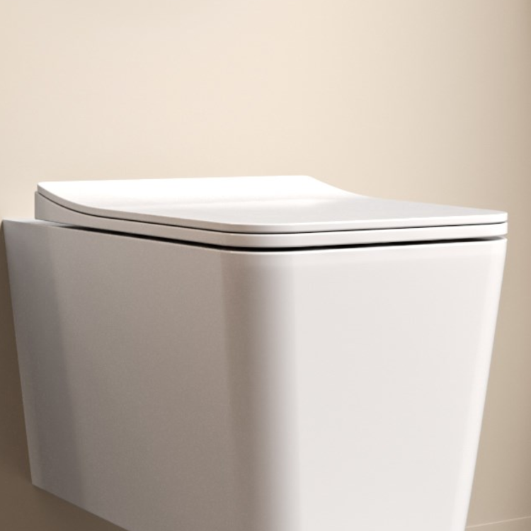 Augusta Soft Close Toilet Seat - Matt White