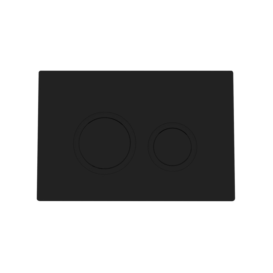 White Square Wall Hung Rimless Toilet with Soft Close Seat Cistern Frame and Black Flush - Augusta