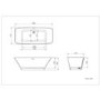 Freestanding Double Ended Solid Surface Bath 1700 x 750mm - Marino