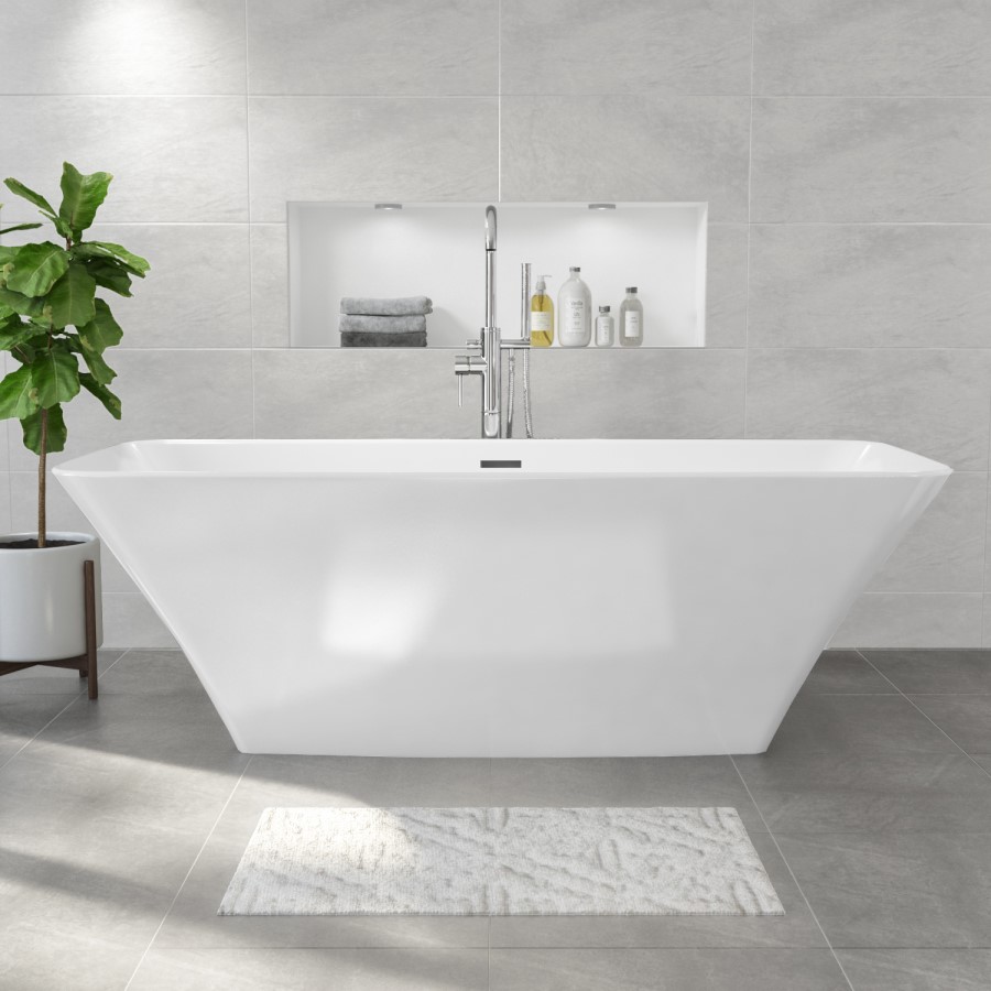 Freestanding Double Ended Solid Surface Bath 1700 x 750mm - Marino