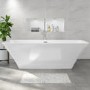 Freestanding Double Ended Solid Surface Bath 1800 x 800mm - Marino