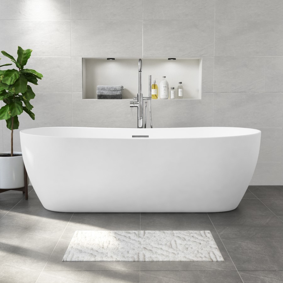 Freestanding Double Ended Solid Surface Bath 1700 x 750mm - Parma
