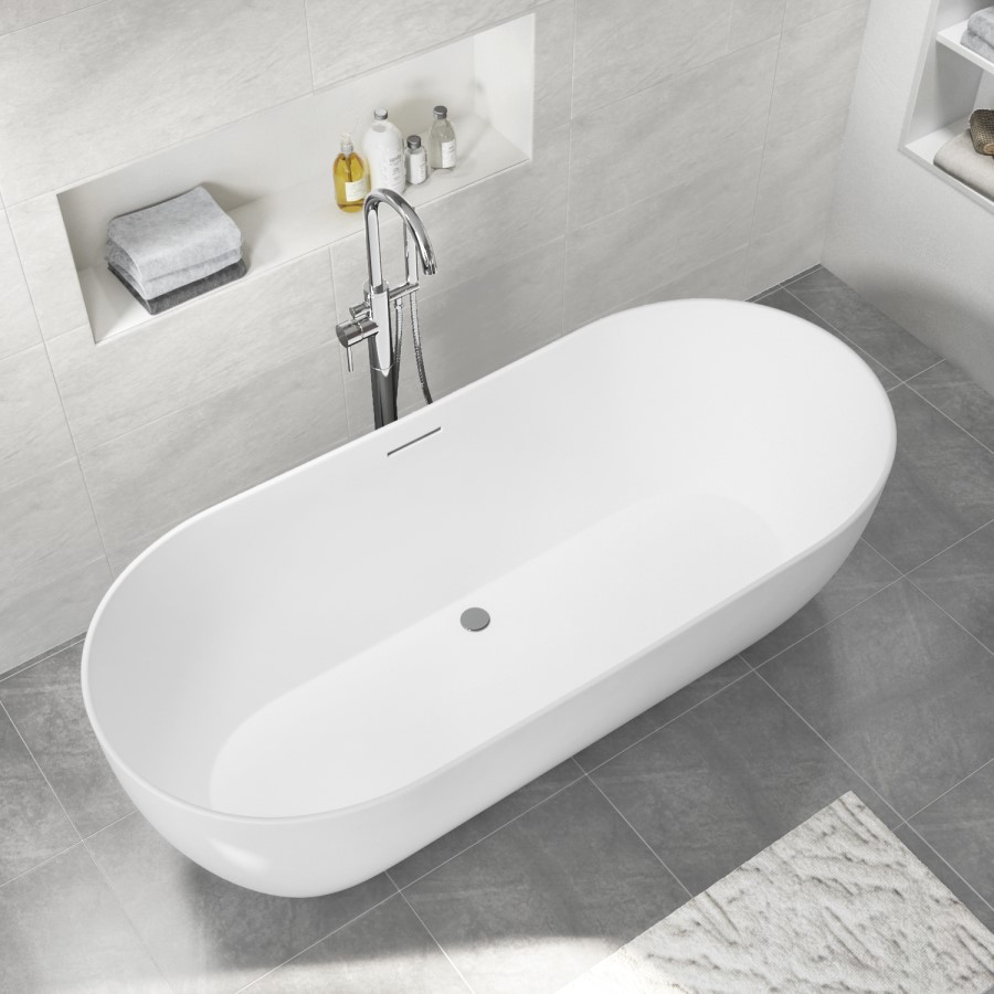 Freestanding Double Ended Solid Surface Bath 1700 x 750mm - Parma