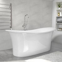Freestanding Double Ended Stone Resin Bath 1600 x 690mm - Genoa