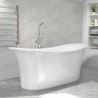 Freestanding Double Ended Stone Resin Bath 1600 x 690mm - Genoa
