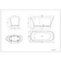 Freestanding Double Ended Stone Resin Bath 1600 x 690mm - Genoa