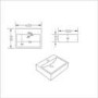 Cloakroom Black Wall Hung  Basin 400mm - Houston