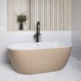 Beige Freestanding Double Ended Bath 1650 x 750mm - Lisbon