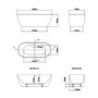 Beige Freestanding Double Ended Bath 1650 x 750mm - Lisbon