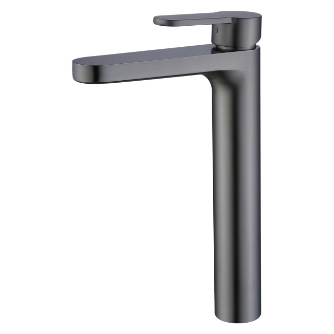 Grey Tall Mono Basin Mixer Tap - Zorah