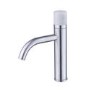 Brushed Chrome Mono Basin Mixer Tap with Marble Handle - Lorano
