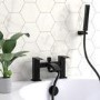 Black Bath Shower Mixer Tap - Wave