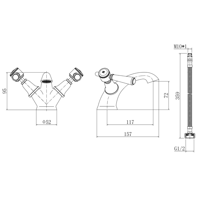 Chrome Mono Basin Mixer Tap - Helston