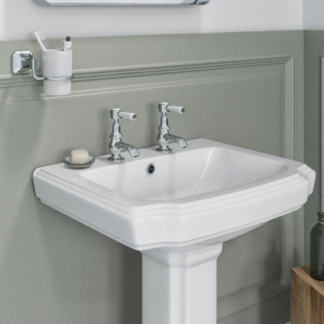 Chrome Basin Pillar Taps - Helston