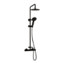 Black Thermostatic Bar Mixer Shower Set with Slide Rail Kit & Hand Shower - Arissa