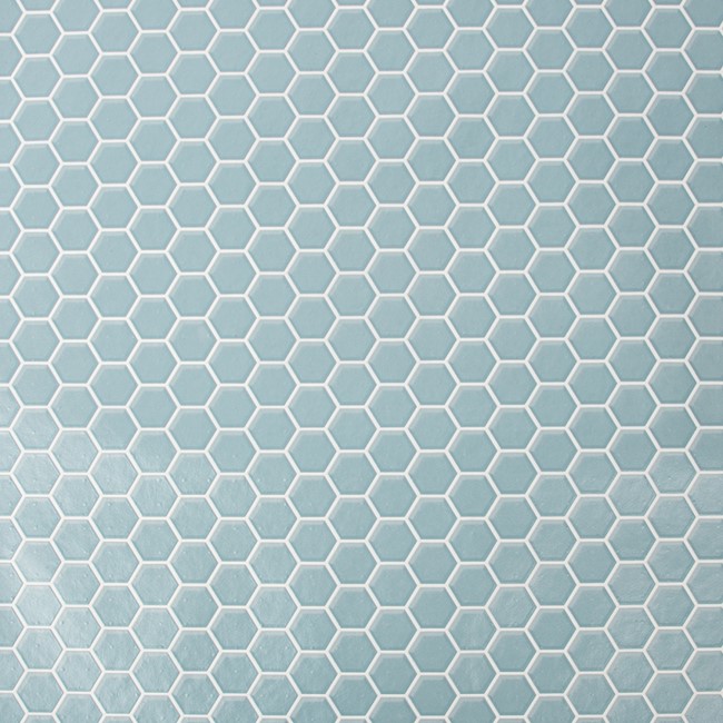 Duck Egg Hexagon Lattice Wallpaper - Contour Antibac