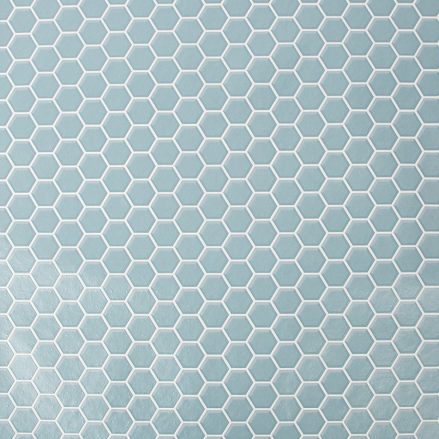 Duck Egg Hexagon Lattice Wallpaper - Contour Antibac