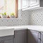 Moroccan Grey Tile Effect Wallpaper - Contour Antibac