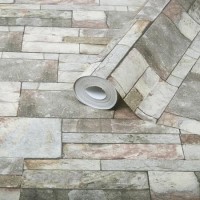 Natural Sandstone Brick Wallpaper - Contour