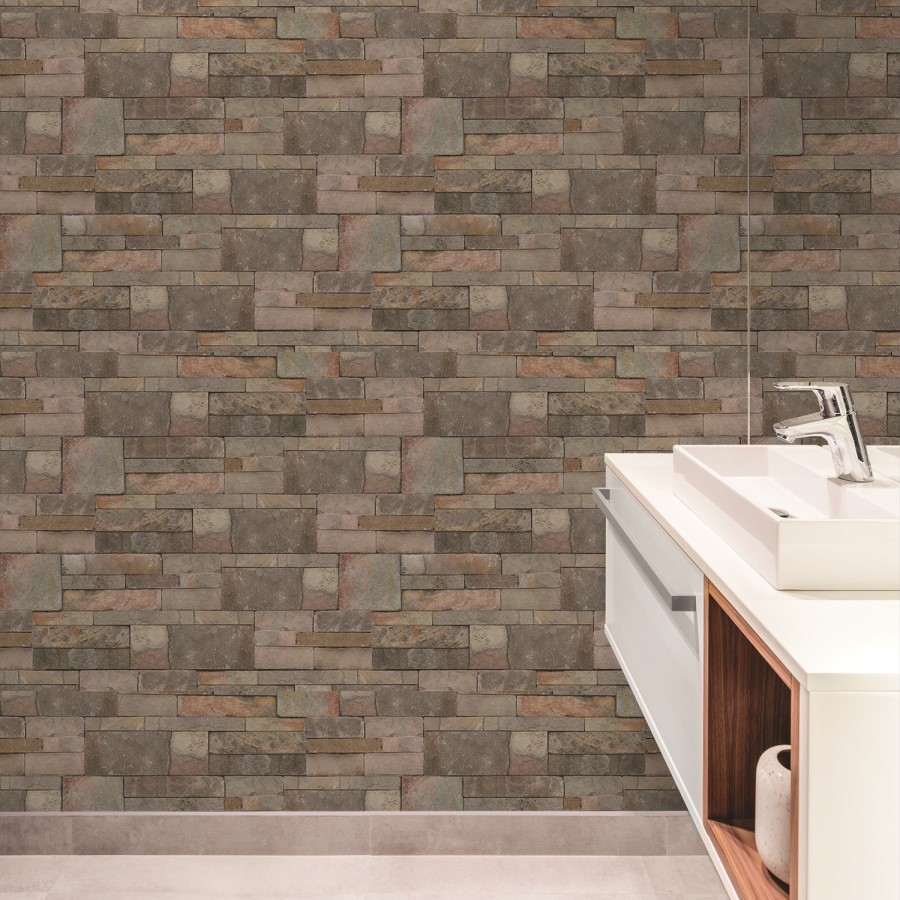 Natural Sandstone Brick Wallpaper - Contour