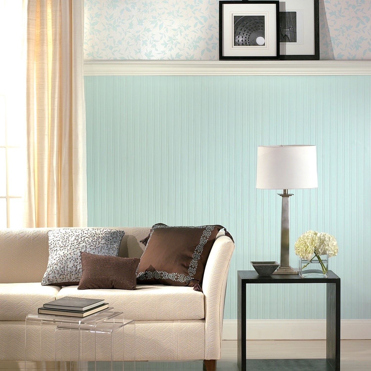 White Beadboard Superfresco Paintable Wallpaper - Furniture123