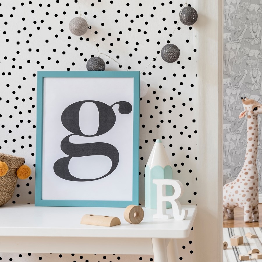 Black & White Confetti Wallpaper - Easy Superfresco