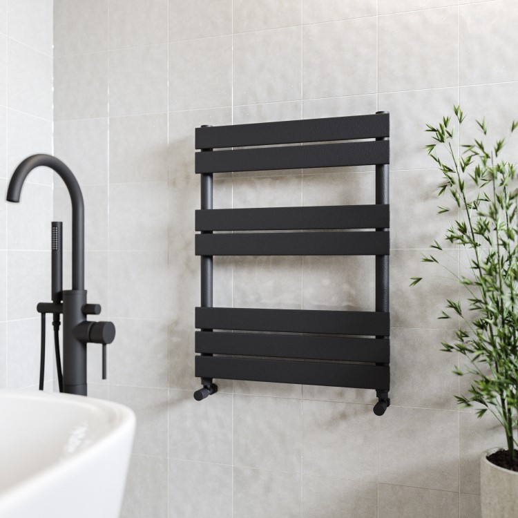 Black Towel Radiator 800 x 600mm - Tundra