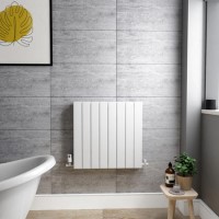 White Horizontal Double Panel Radiator 600 x 608mm - Mojave