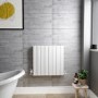 White Horizontal Double Panel Radiator 600 x 608mm - Mojave