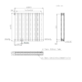 White Horizontal Double Panel Radiator 600 x 608mm - Mojave