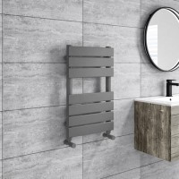 Anthracite Heated Towel Rail Radiator 650 x 400mm - Tundra