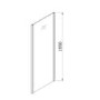 Lyra 4mm 800 Side Panelchrome profile  and clear glass