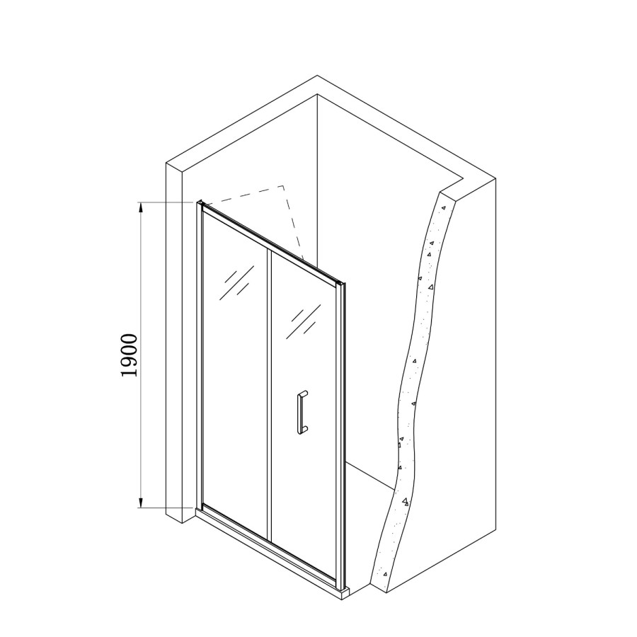 900mm Bi-Fold Shower Door- Carina