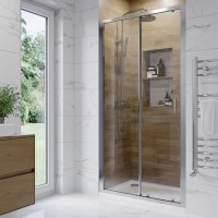 Chrome 6mm Glass Sliding Shower Door 950-990mm - Carina