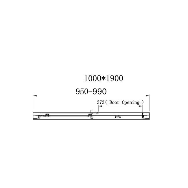 Chrome 1000mm Sliding Shower Door 6mm Glass - Carina