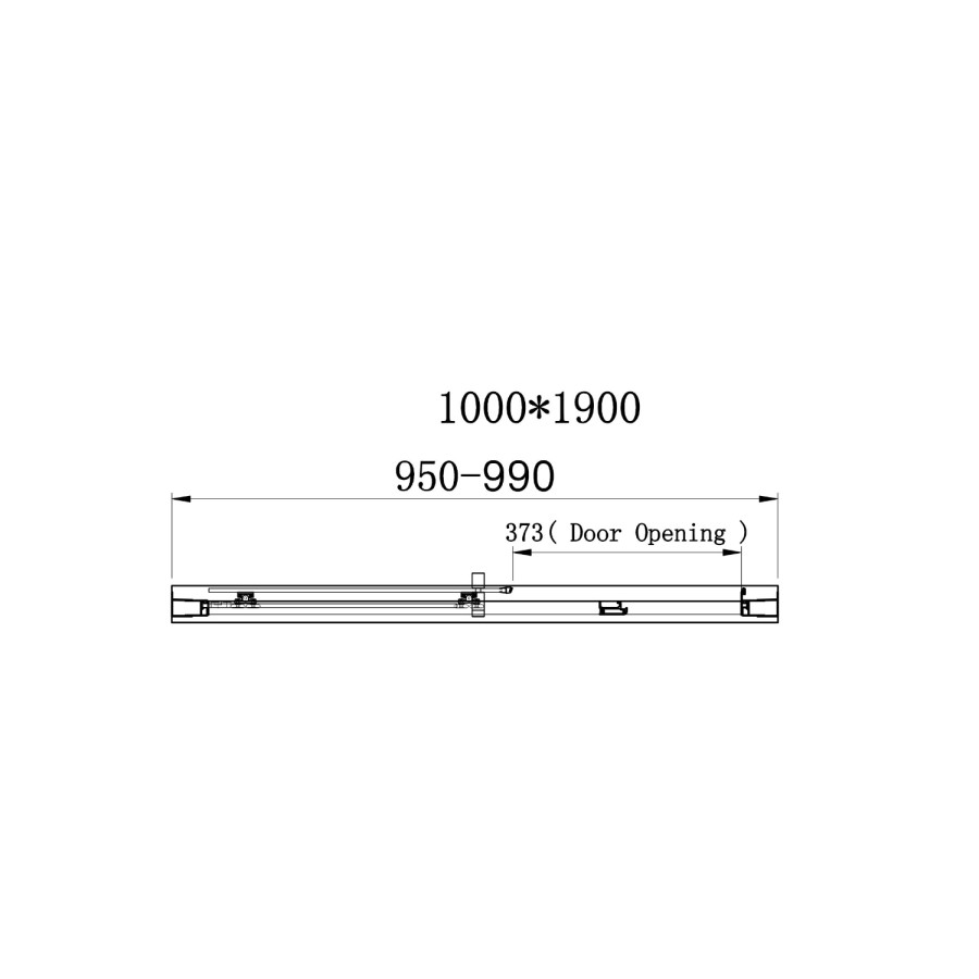 Chrome 1000mm Sliding Shower Door 6mm Glass - Carina
