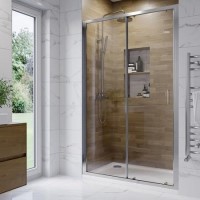 Chrome 6mm Glass Sliding Shower Door 1150-1190mm - Carina